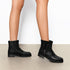 DAMEN-STIEFELETTEN MIT RÜSCHENOPTIK – FLACHE BOOTIES MIT RUNDSPITZE FÜR DEN WINTER